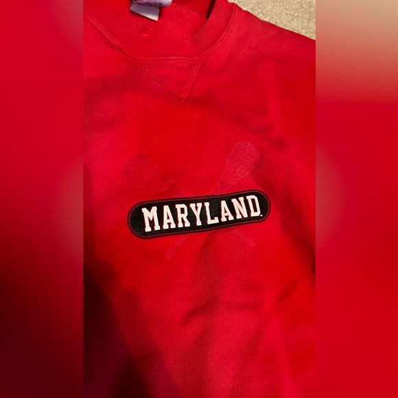 MARYLAND LACROSSE VINTAGE CREWNECK SWEATSHIRT LARGE - Picture 2 of 3